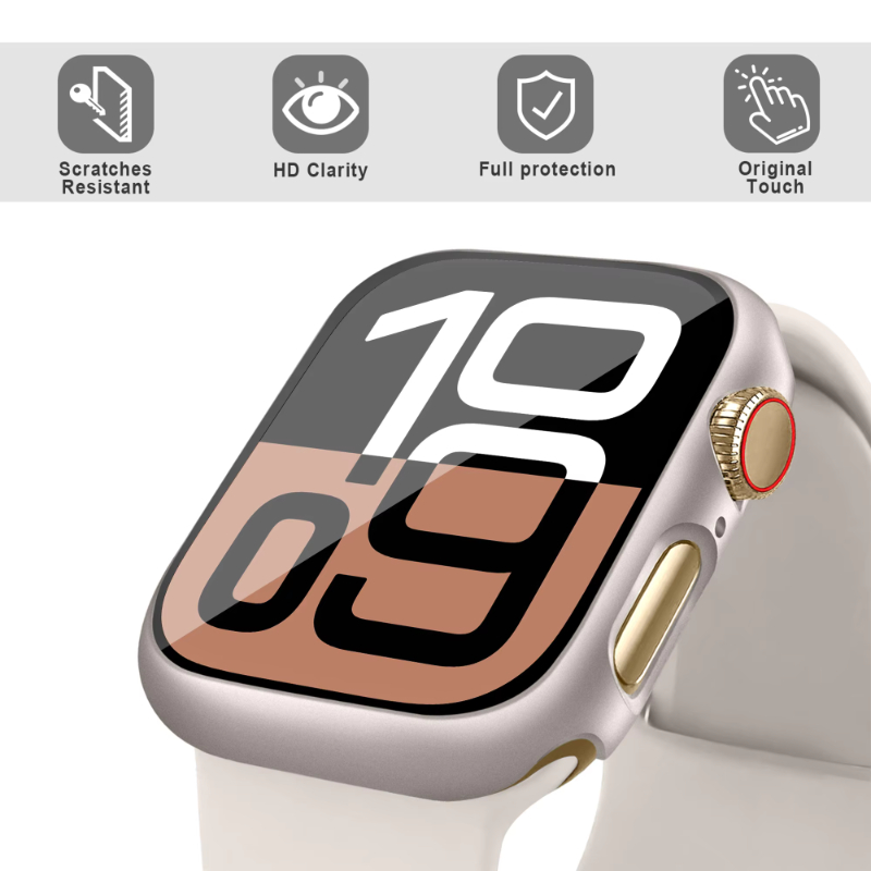 Vidrio templado + funda para A - Smartwatch Band Accessories reseña y precio